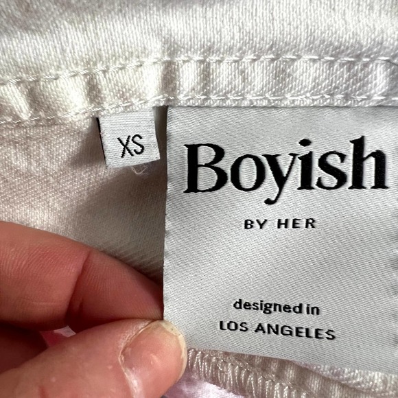 Boyish By Her Designed In Los Angeles Harvey White Denim Jacket  Size XS - Picture 7 of 8